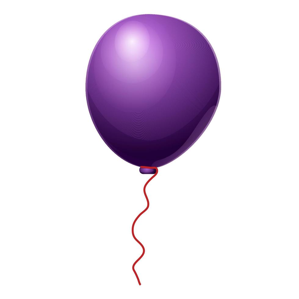 födelsedag helium ballong för firande med rosett i tecknad serie stil isolerat på vit bakgrund. vektor illustration