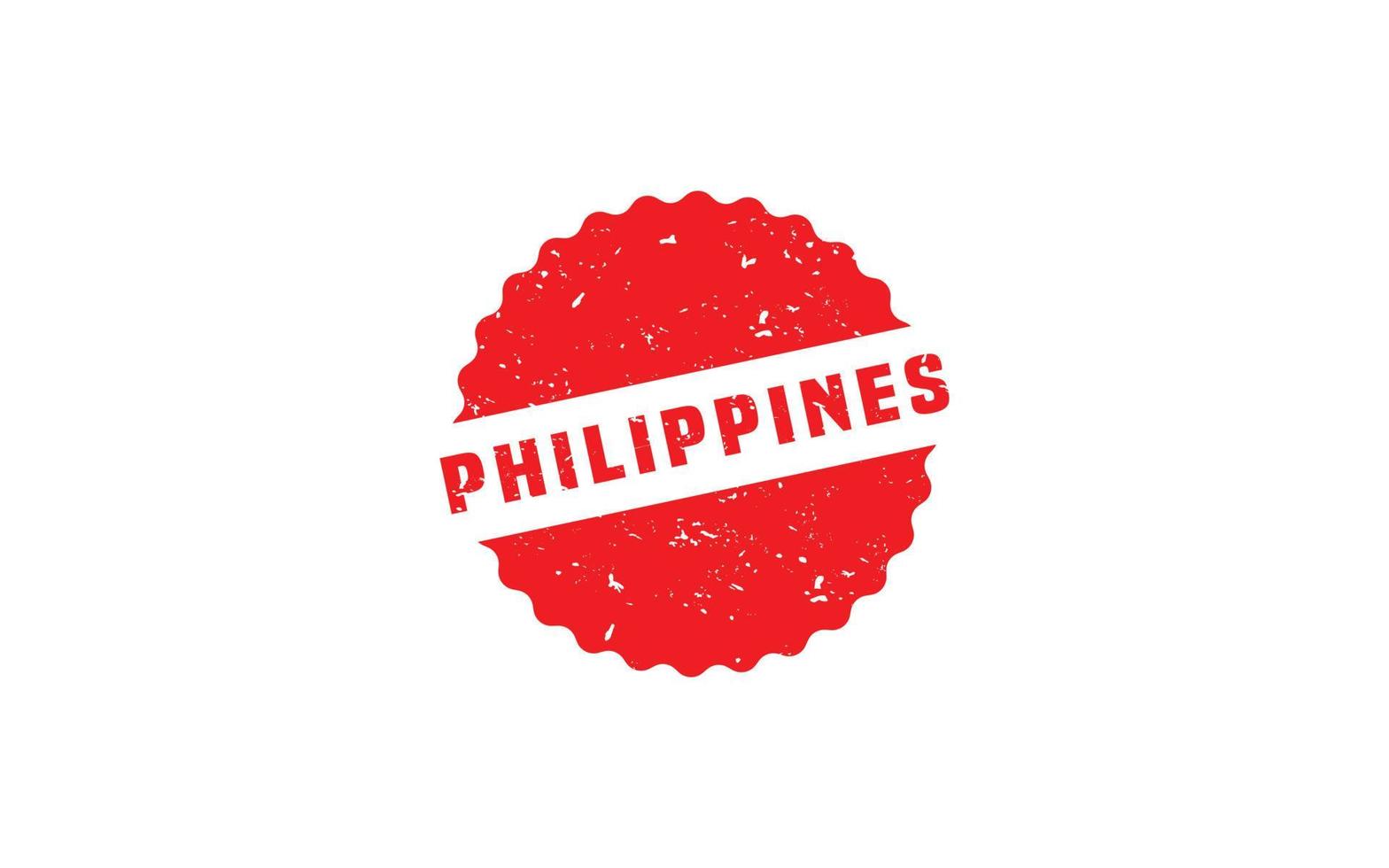filippinerna stämpel sudd med grunge stil på vit bakgrund vektor