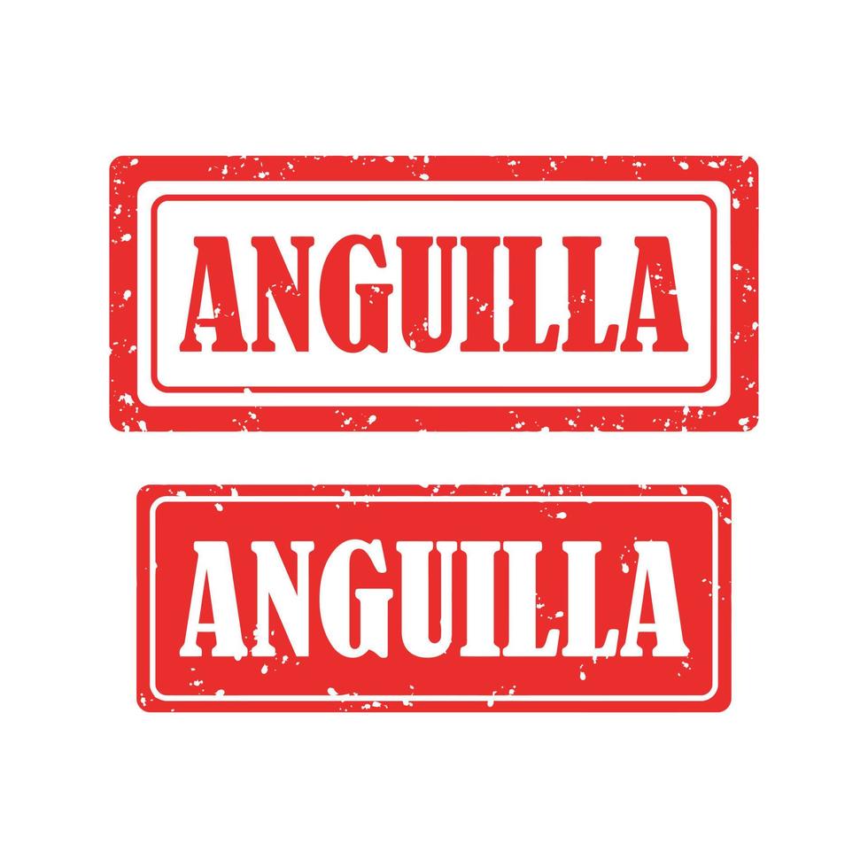 Anguilla-Grunge-Stempel auf weißem Hintergrund vektor