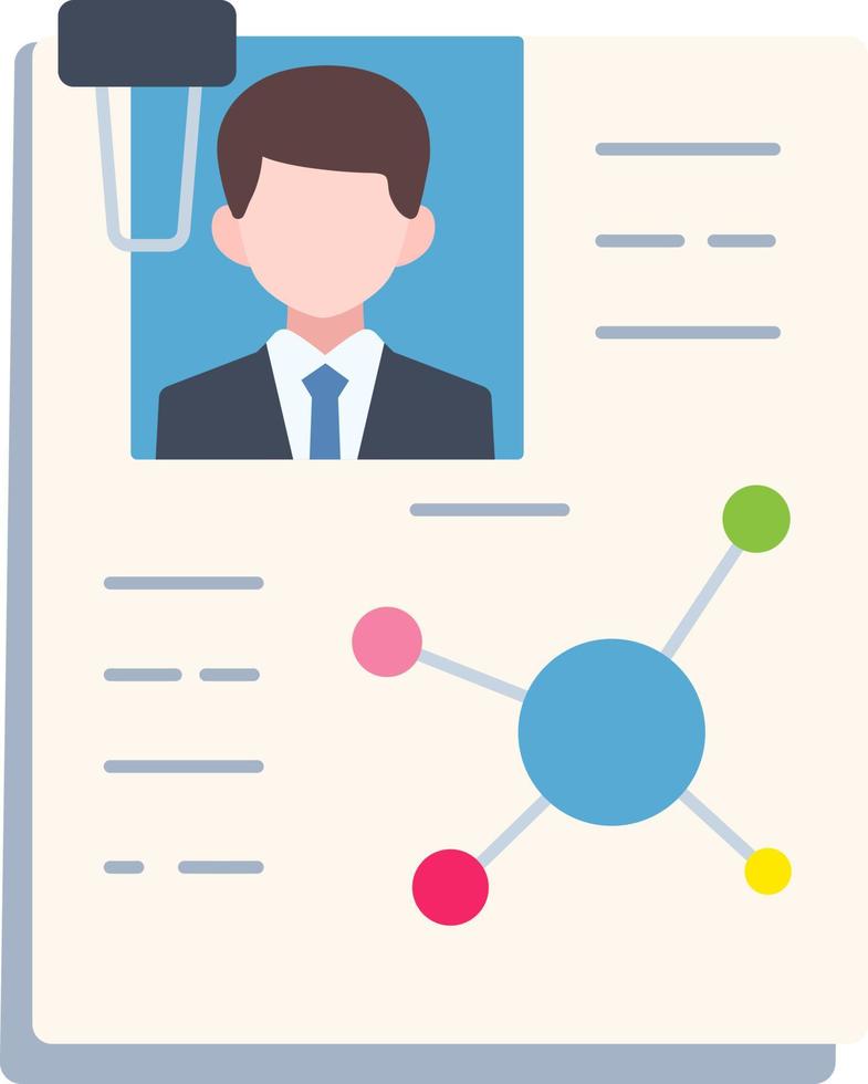 lebenslauf profil business papier geschichte mitarbeiter arbeit element illustration flach vektor