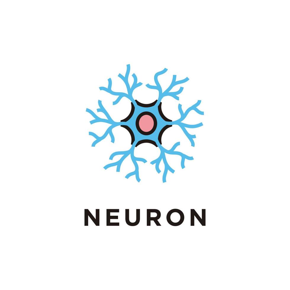 abstrakter Logo-Designvektor für Neuronennervenzellen vektor