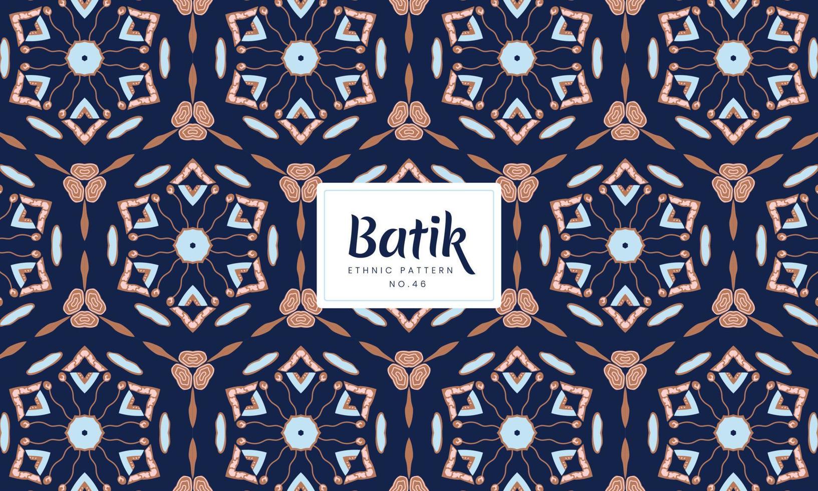sömlös batik indonesiska traditionella dekorativa blommönster vektor