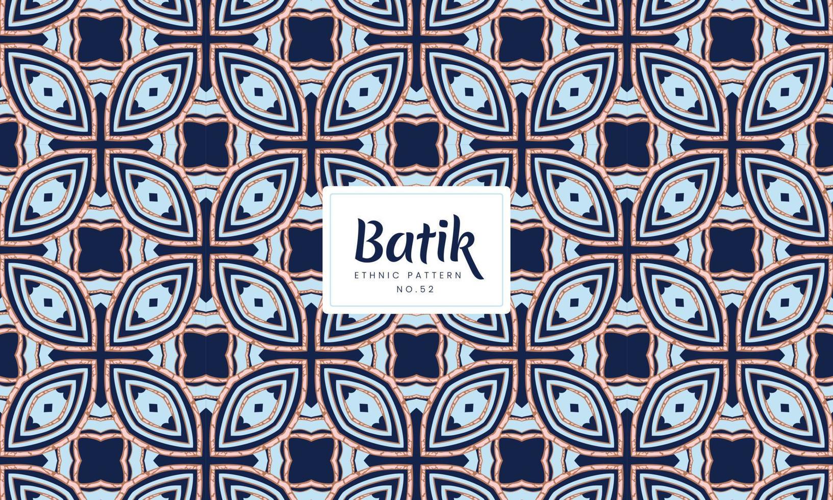 ethnischer Batik-Kawung-Vektor indonesisches Muster nahtloser Jahrgang vektor