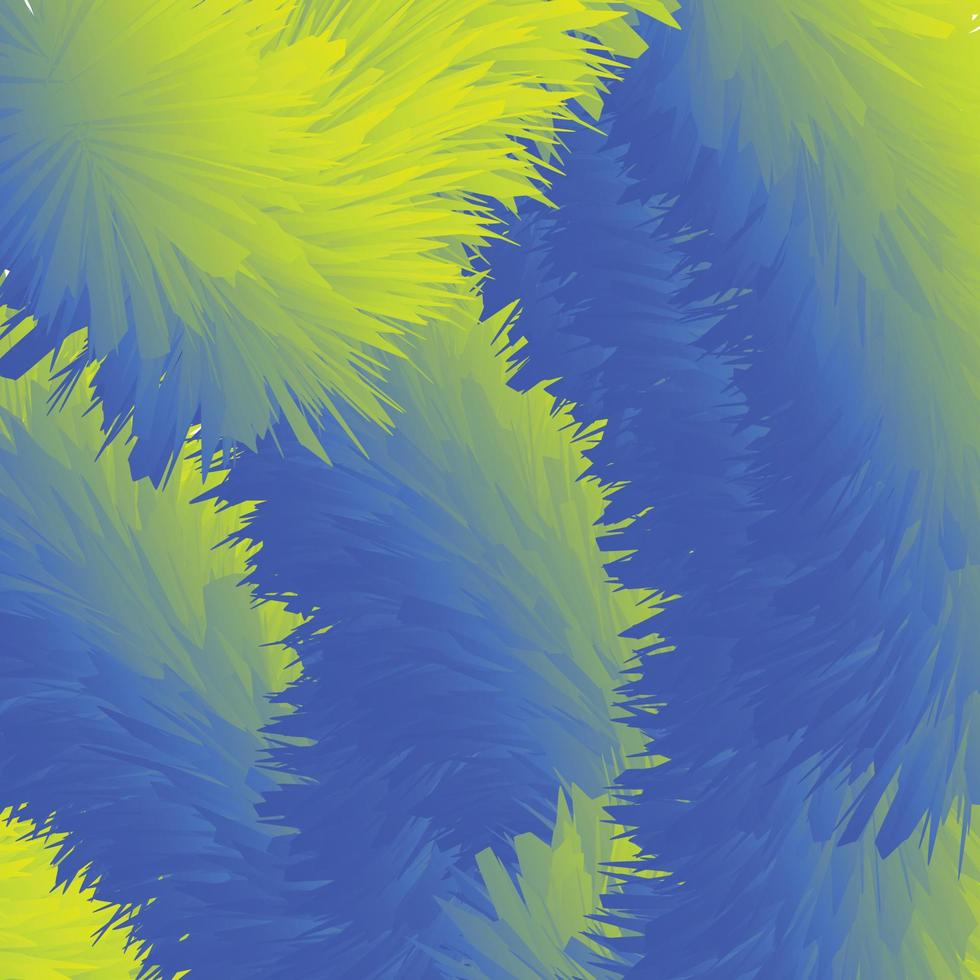 abstrakt hårig ljus grön med mörk blå Färg 3d bakgrund vektor