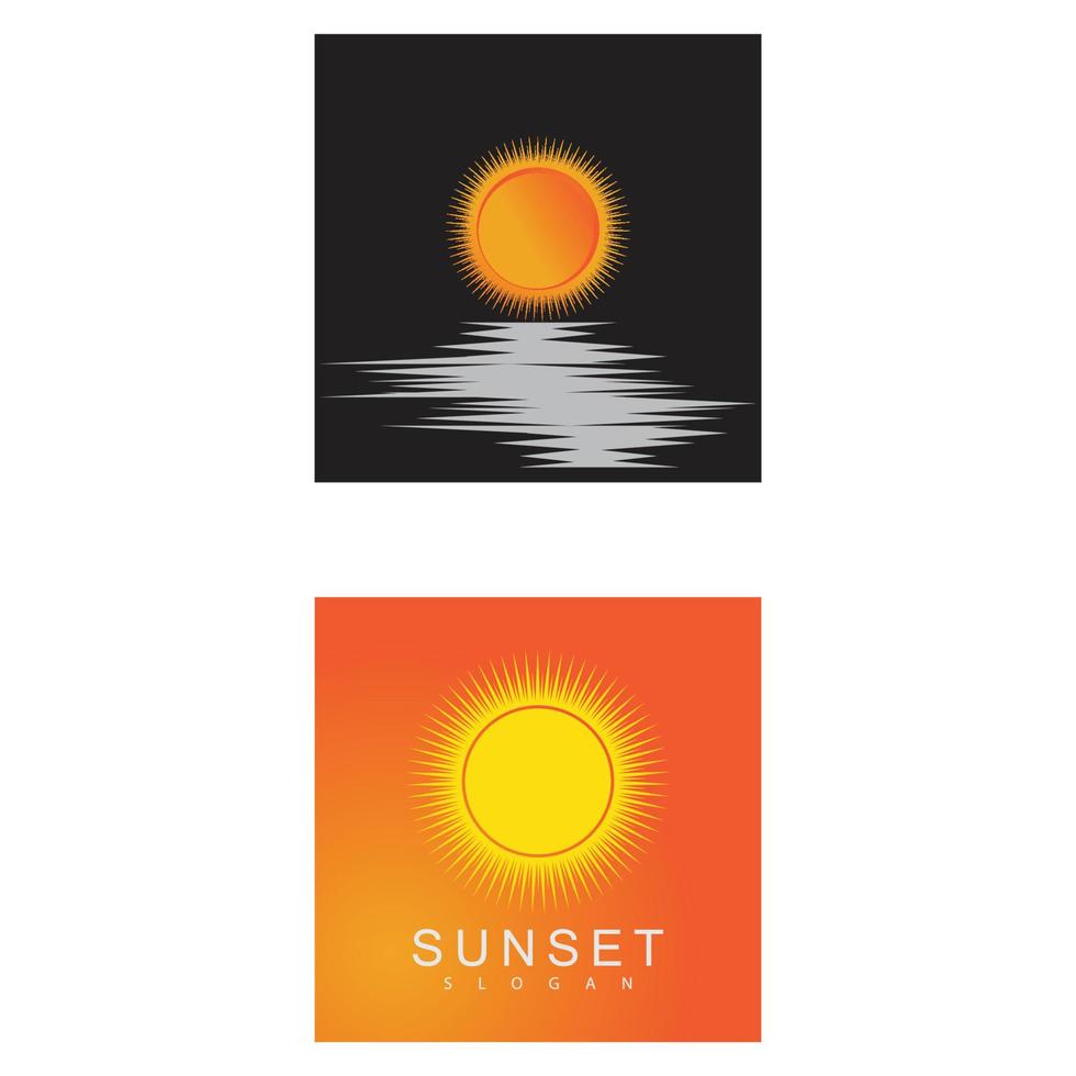 Sonne-Vektor-Illustration-Icon-Logo und Symboltemplate-Design vektor