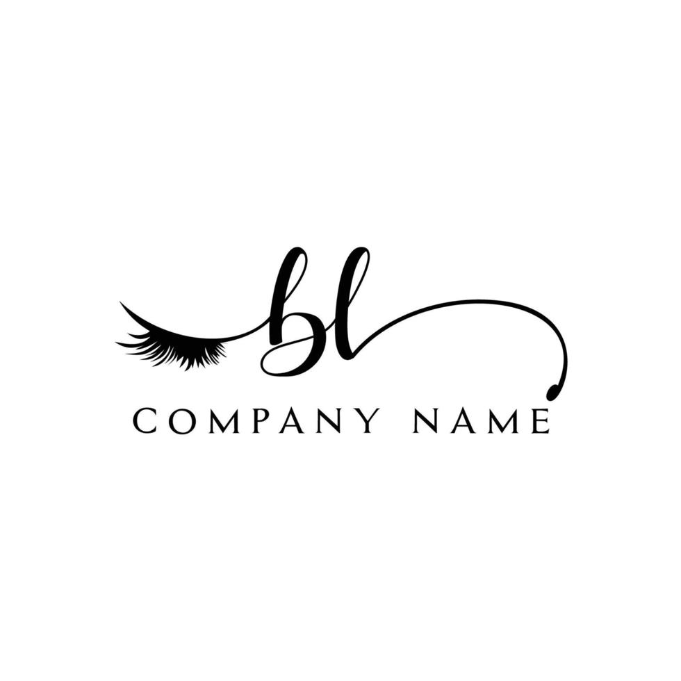 första bl logotyp handstil skönhet salong mode modern lyx brev vektor