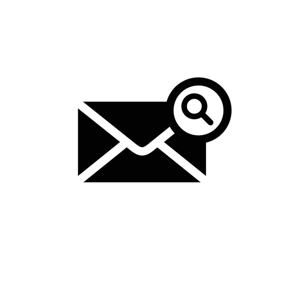 E-Mail einfache flache Symbolvektorillustration. E-Mail-Symbol suchen vektor