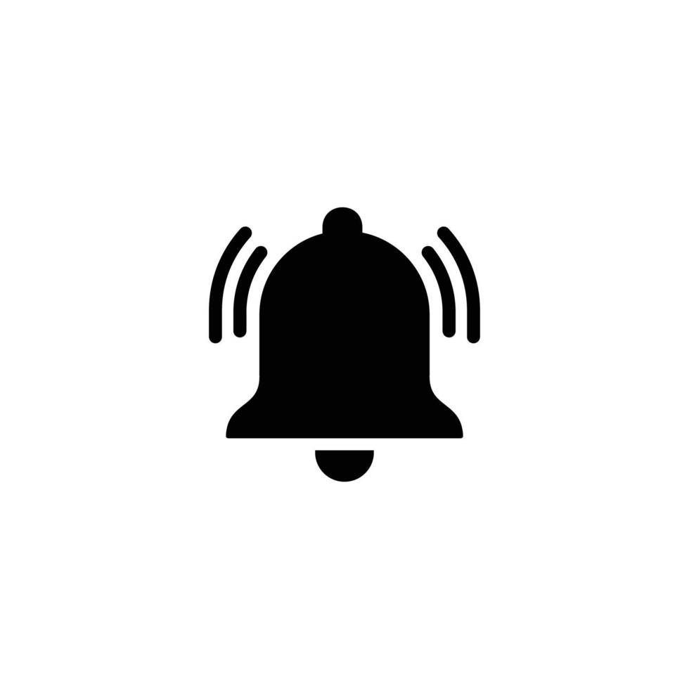 Glocke einfache flache Symbol-Vektor-Illustration. Alarm-Symbol-Vektor-Illustration. Symbolvektor für klingelnde Glocke vektor