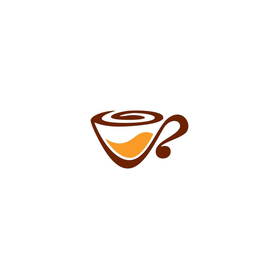 grünes Kaffee-Logo-Design, Kaffeetassen-Logo vektor