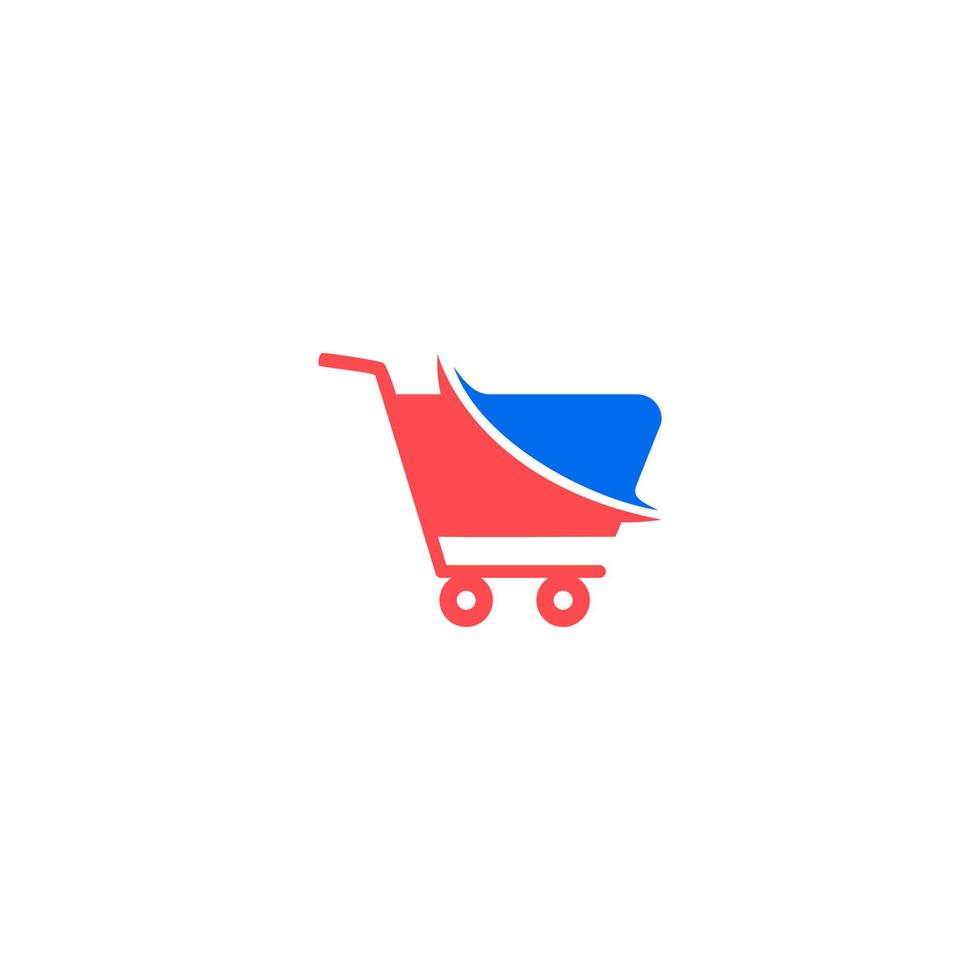 Shop-Warenkorb-Symbol und Verkaufssymbol. Einkaufswagen-Symbolvektor. einfacher Zeichen-Warenkorb. vektor