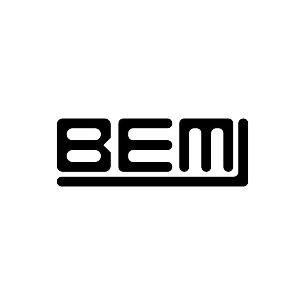 bem Brief Logo kreatives Design mit Vektorgrafik, bem einfaches und modernes Logo. vektor