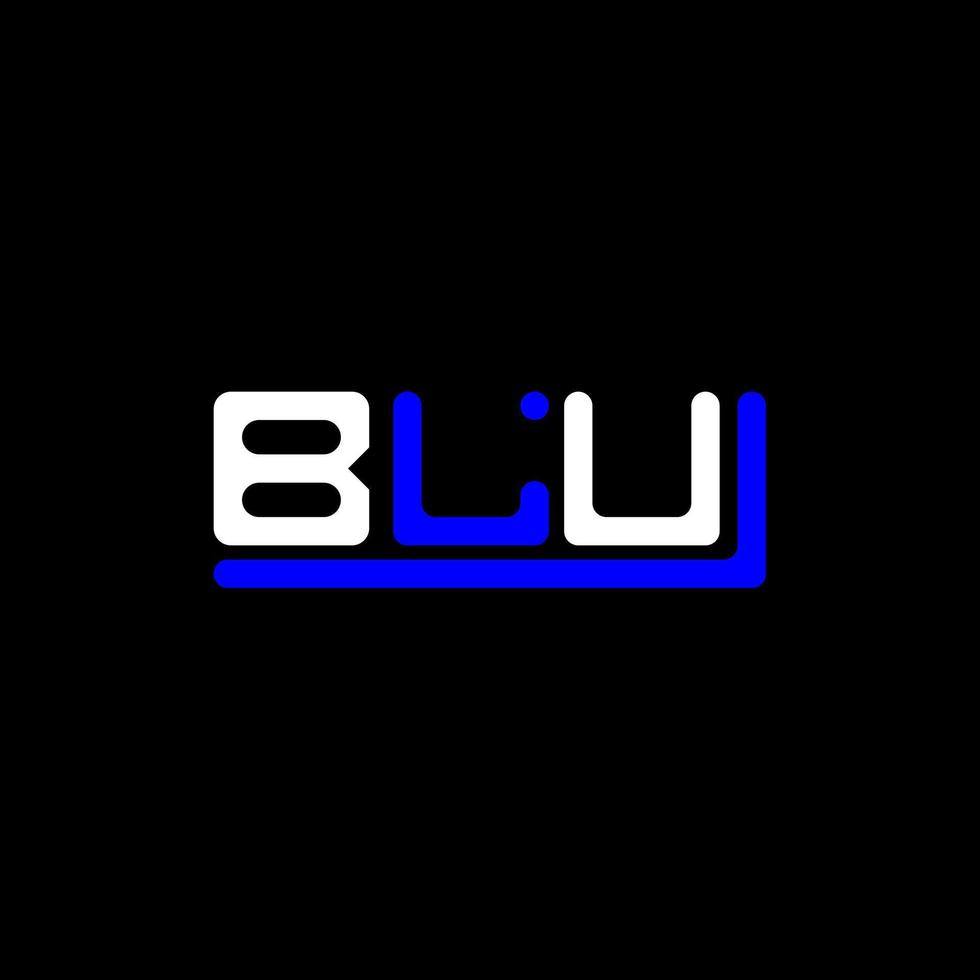 blu letter logo kreatives design mit vektorgrafik, blu einfaches und modernes logo. vektor