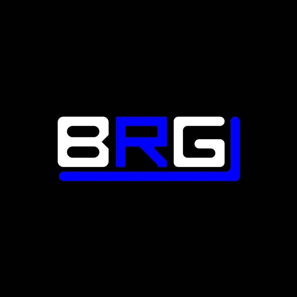 brg Brief Logo kreatives Design mit Vektorgrafik, brg einfaches und modernes Logo. vektor