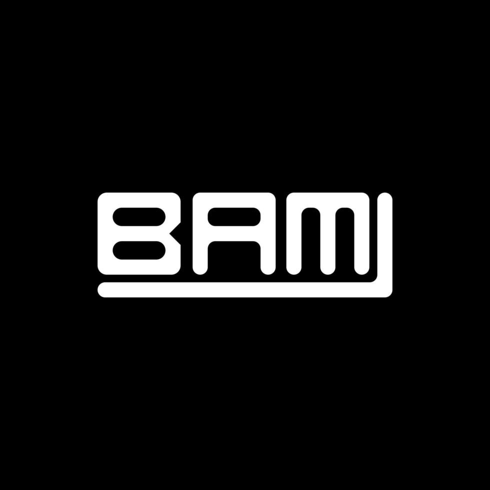 bam Brief Logo kreatives Design mit Vektorgrafik, bam einfaches und modernes Logo. vektor