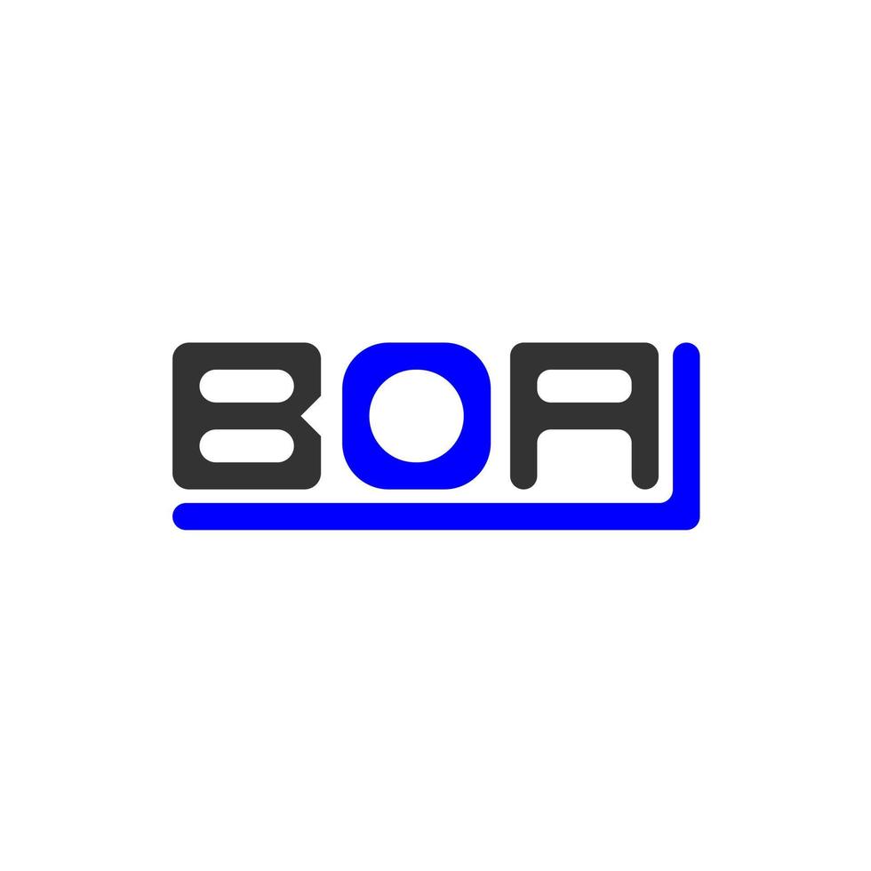 Boa Letter Logo kreatives Design mit Vektorgrafik, Boa einfaches und modernes Logo. vektor