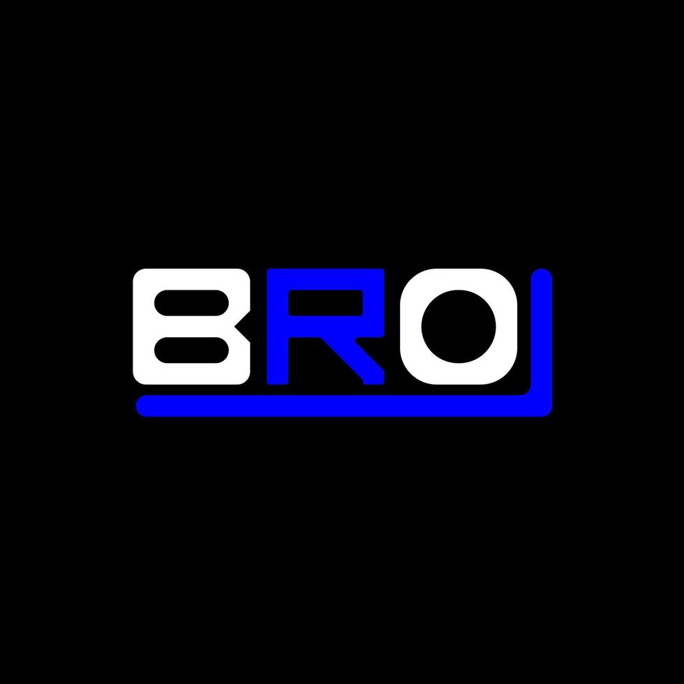 Bro Letter Logo kreatives Design mit Vektorgrafik, Bro einfaches und modernes Logo. vektor