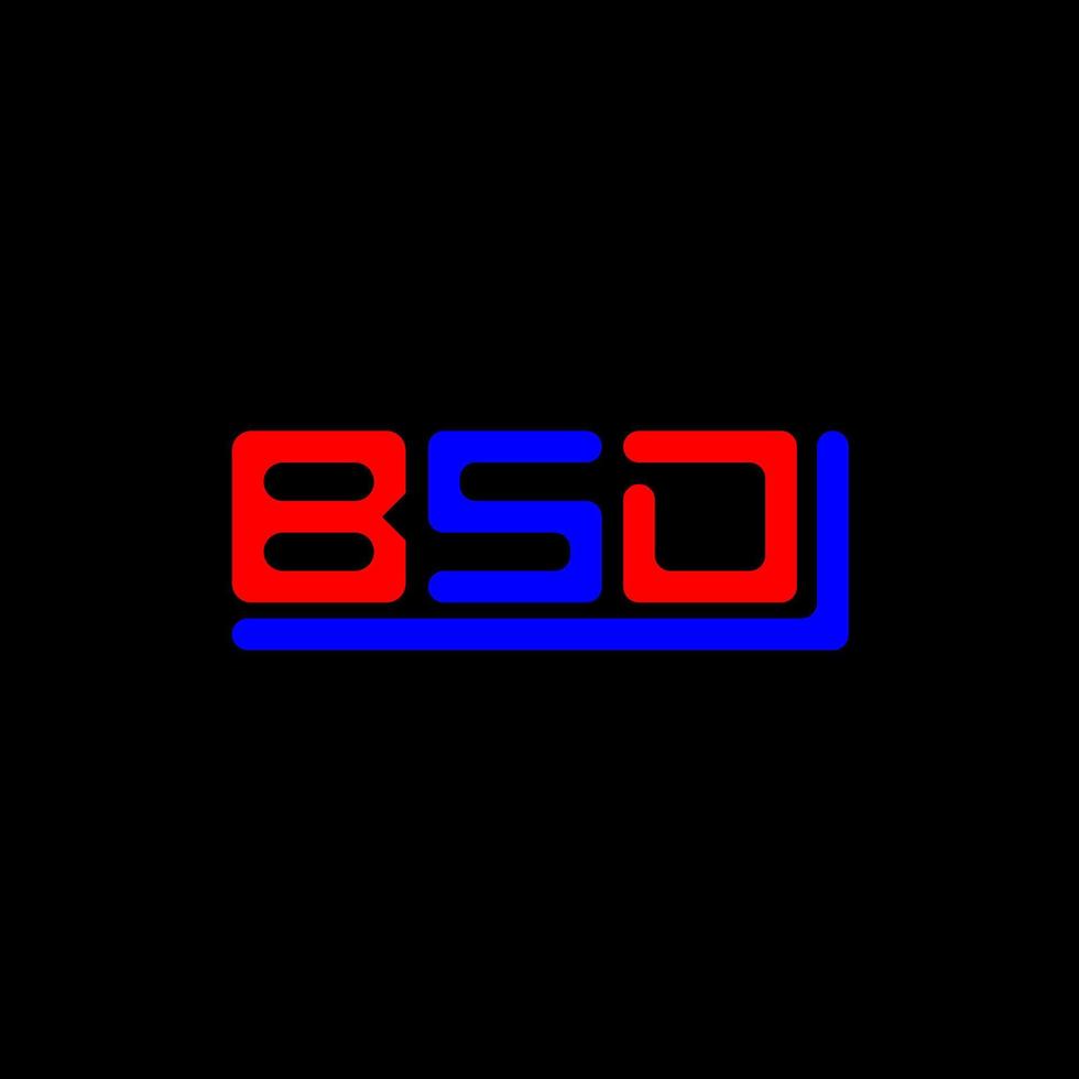 bsd brev logotyp kreativ design med vektor grafisk, bsd enkel och modern logotyp.