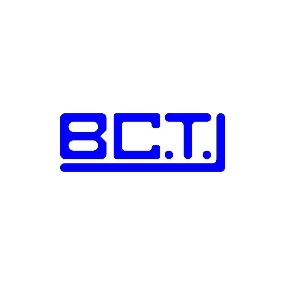 BCT Letter Logo kreatives Design mit Vektorgrafik, BCT einfaches und modernes Logo. vektor