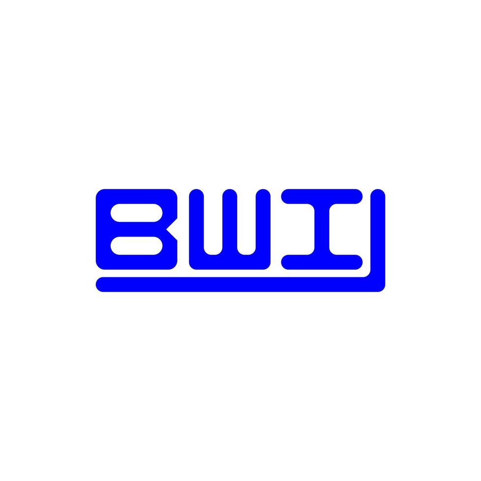 bwi brev logotyp kreativ design med vektor grafisk, bwi enkel och modern logotyp.