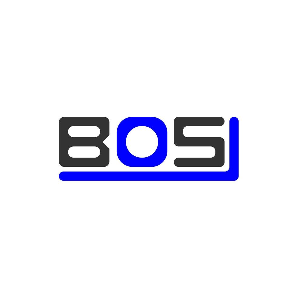 bos letter logo kreatives design mit vektorgrafik, bos einfaches und modernes logo. vektor