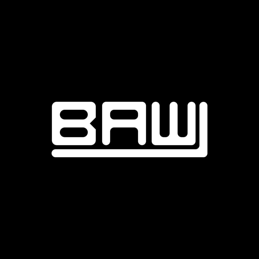 baw Brief Logo kreatives Design mit Vektorgrafik, baw einfaches und modernes Logo. vektor