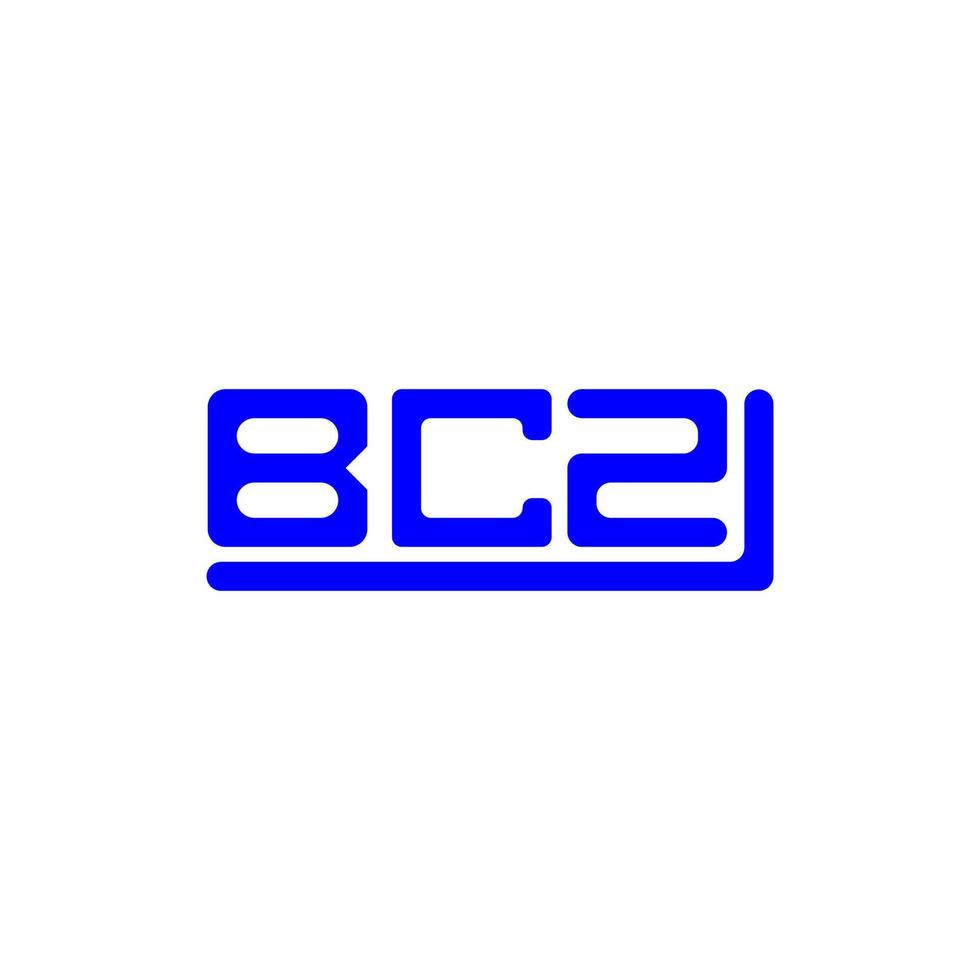 bcz brev logotyp kreativ design med vektor grafisk, bcz enkel och modern logotyp.