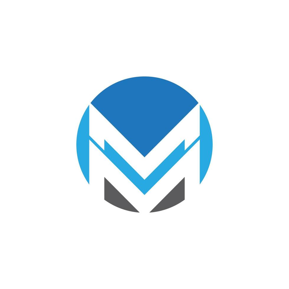 m Brief Logo Vorlage vektor