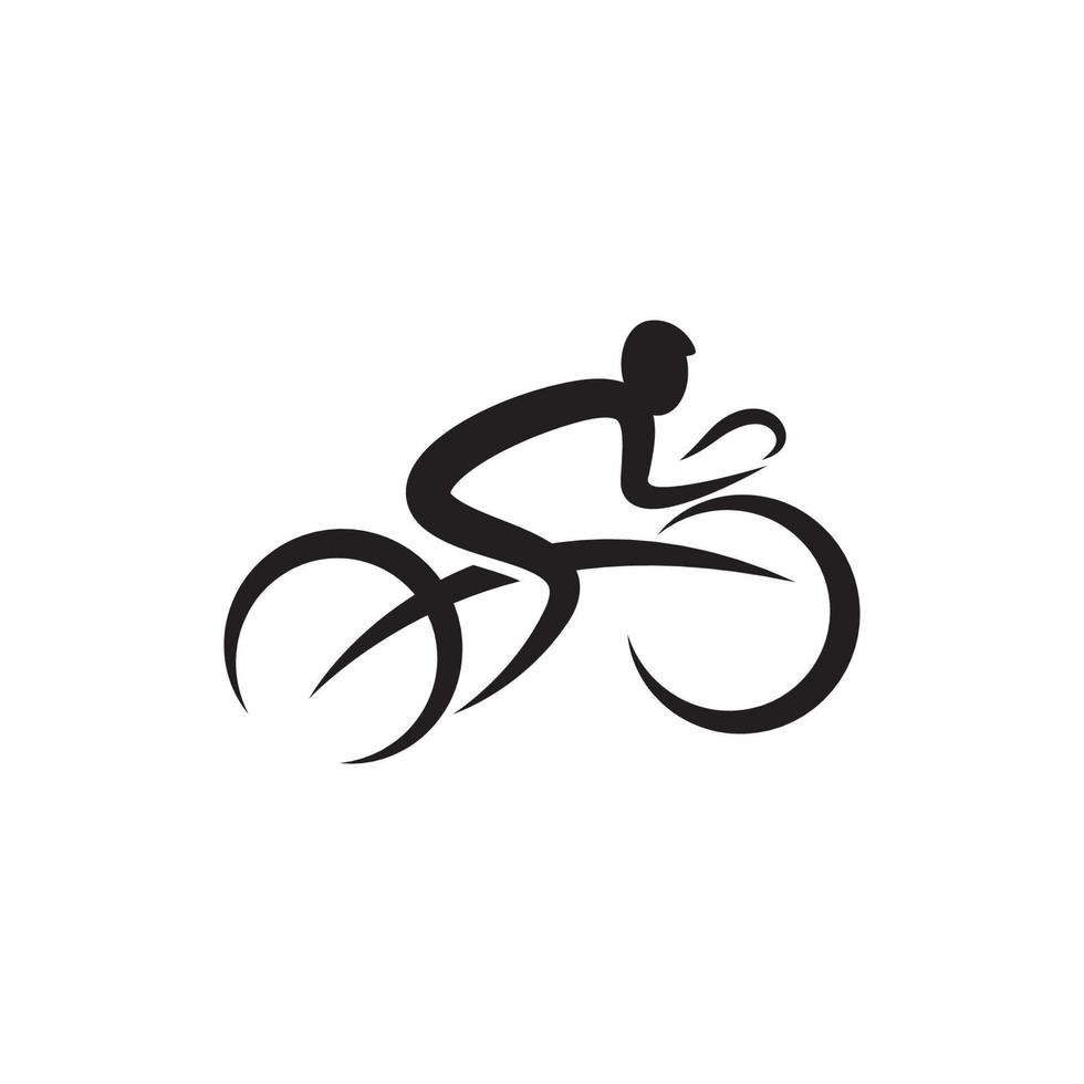 Fahrrad-Logo-Icon-Design-Vorlage vektor