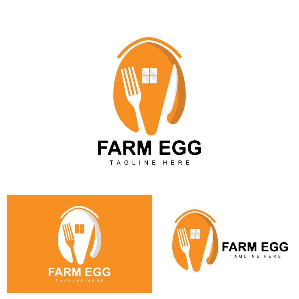 ei-logo, eierfarm-design, hühnerlogo, asiatischer essensvektor vektor