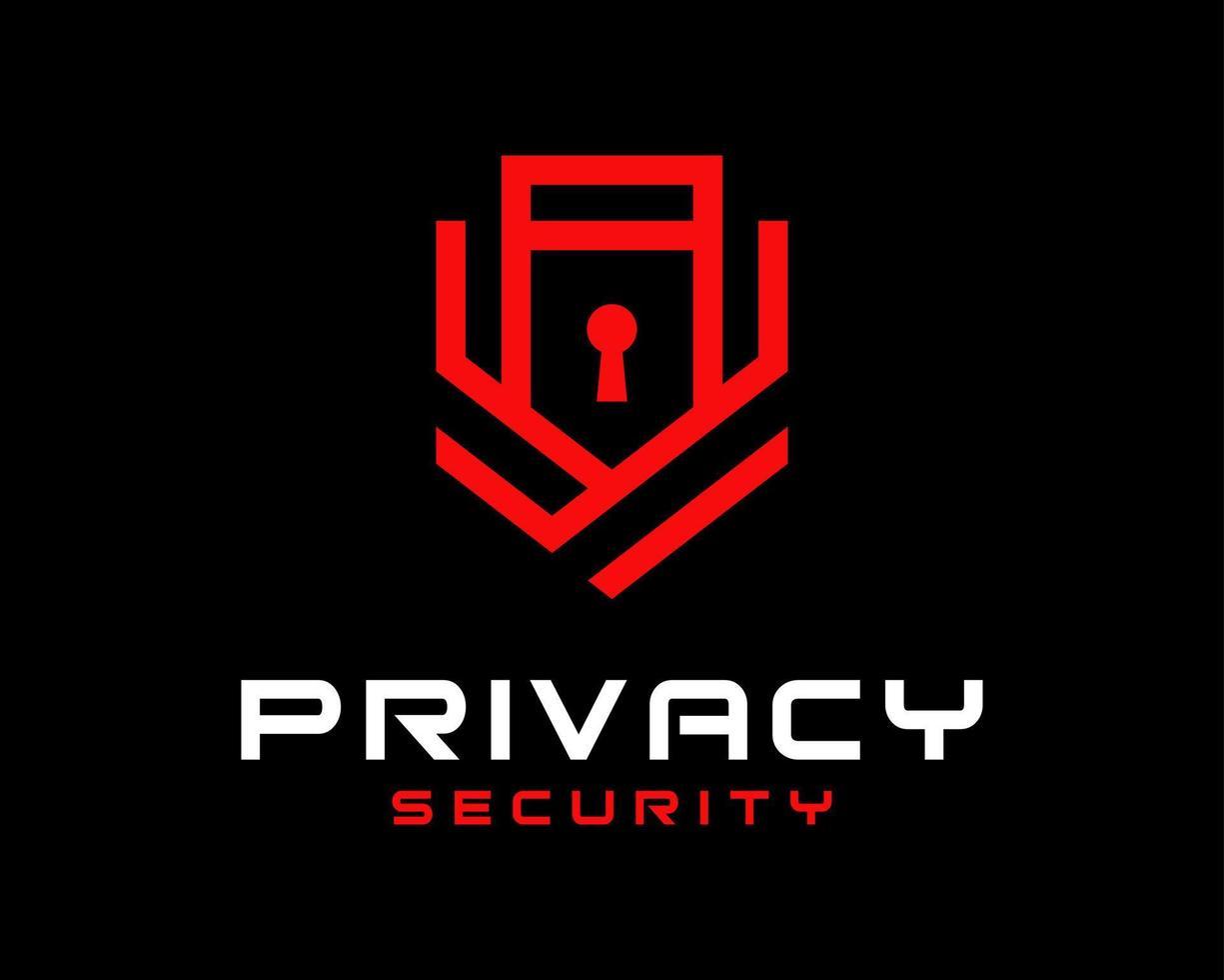 skydda skydd säkerhet säkerhet nyckelhål låsa hänglås Integritet linje konst modern vektor logotyp design