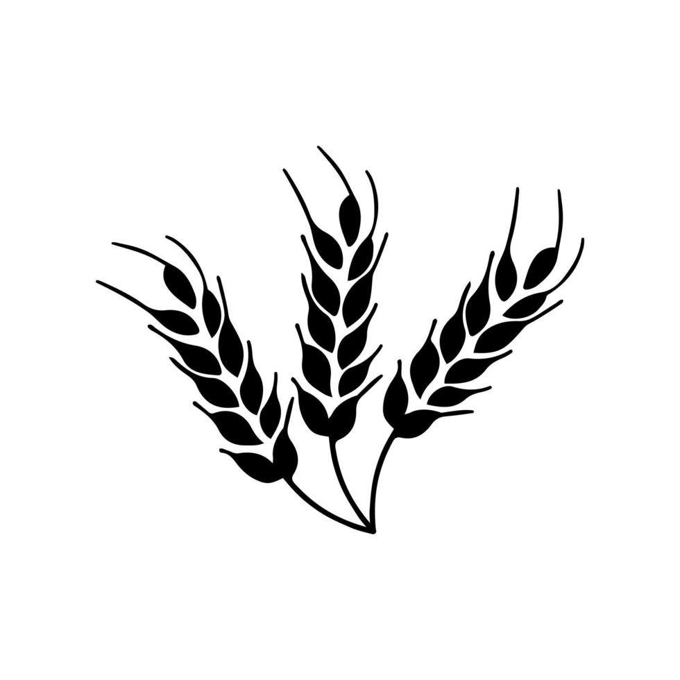 Weizen-Icon-Vektor. Getreide Abbildung Zeichen. Erntesymbol. Farm-Logo. vektor