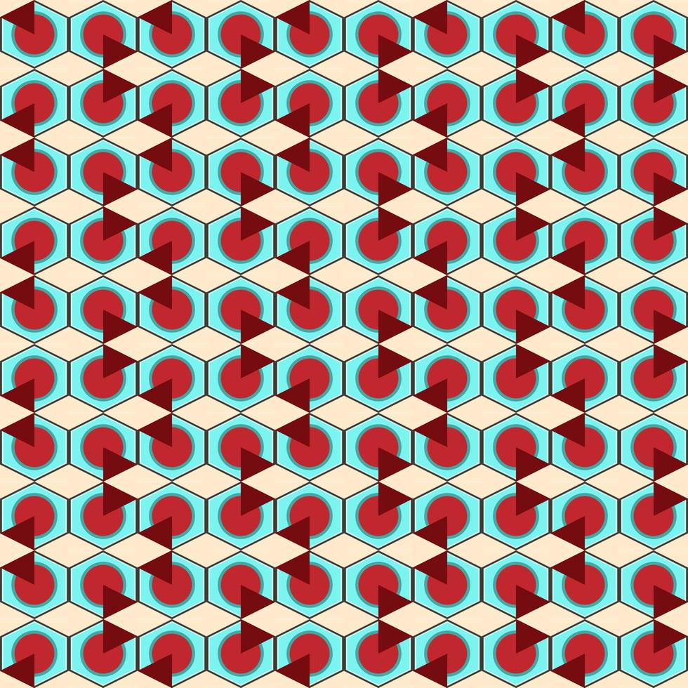 Nahtloses Vektormuster aus verschiedenen geometrischen Formen. farbiger Hintergrund vektor