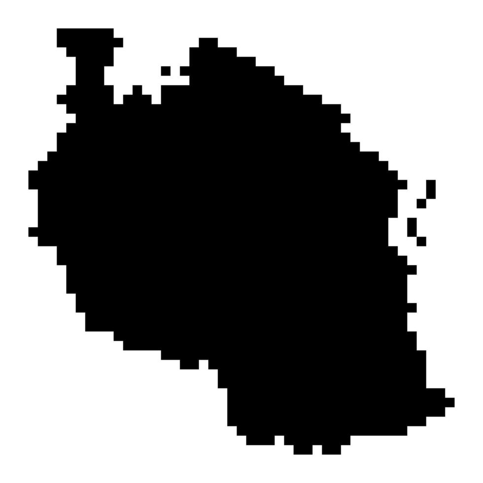 pixel Karta av tanzania. vektor illustration.