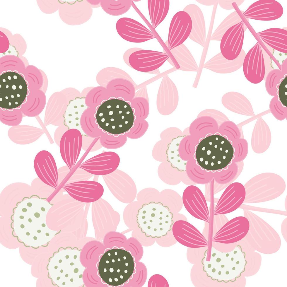 nahtloses Muster mit stilisierten Blumen. Blumenhintergrund. vektor