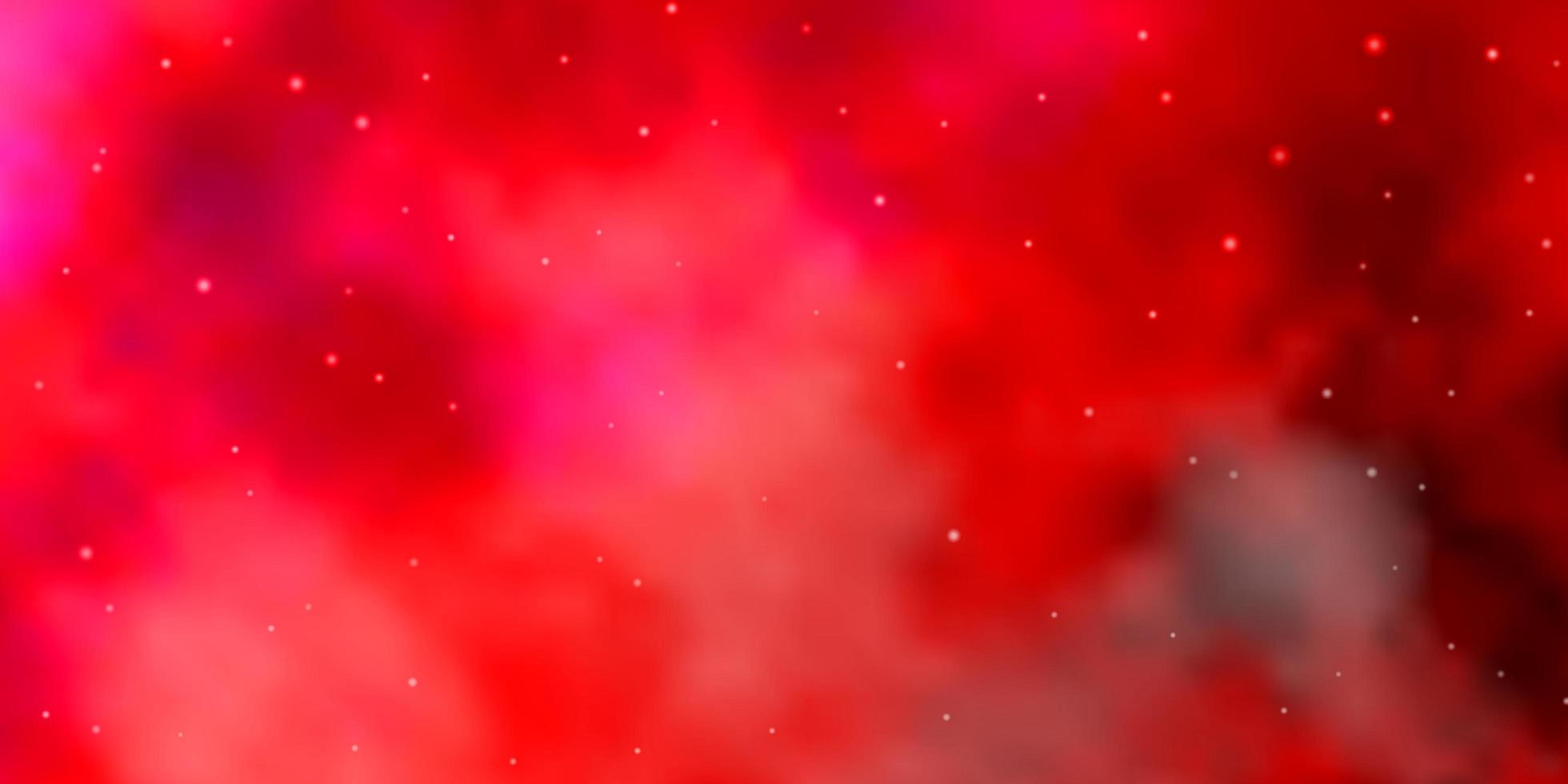 hellrosa Vektorhintergrund mit kleinen und großen Sternen. vektor