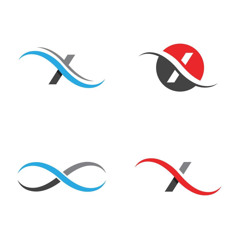 x Brief Logo Vorlage Vektor-Symbol vektor