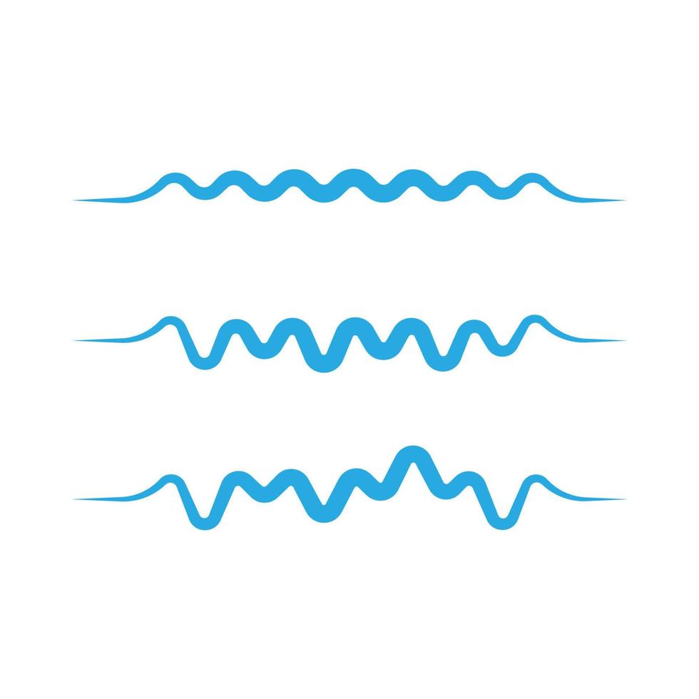 Wasserwellenikonenvektor vektor