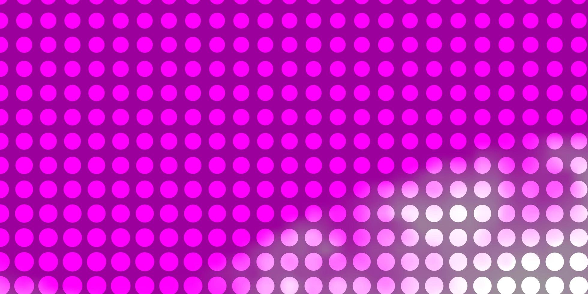 ljuslila, rosa vektormönster med cirklar. vektor