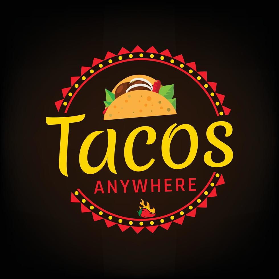 tacos logotyp eps vektor