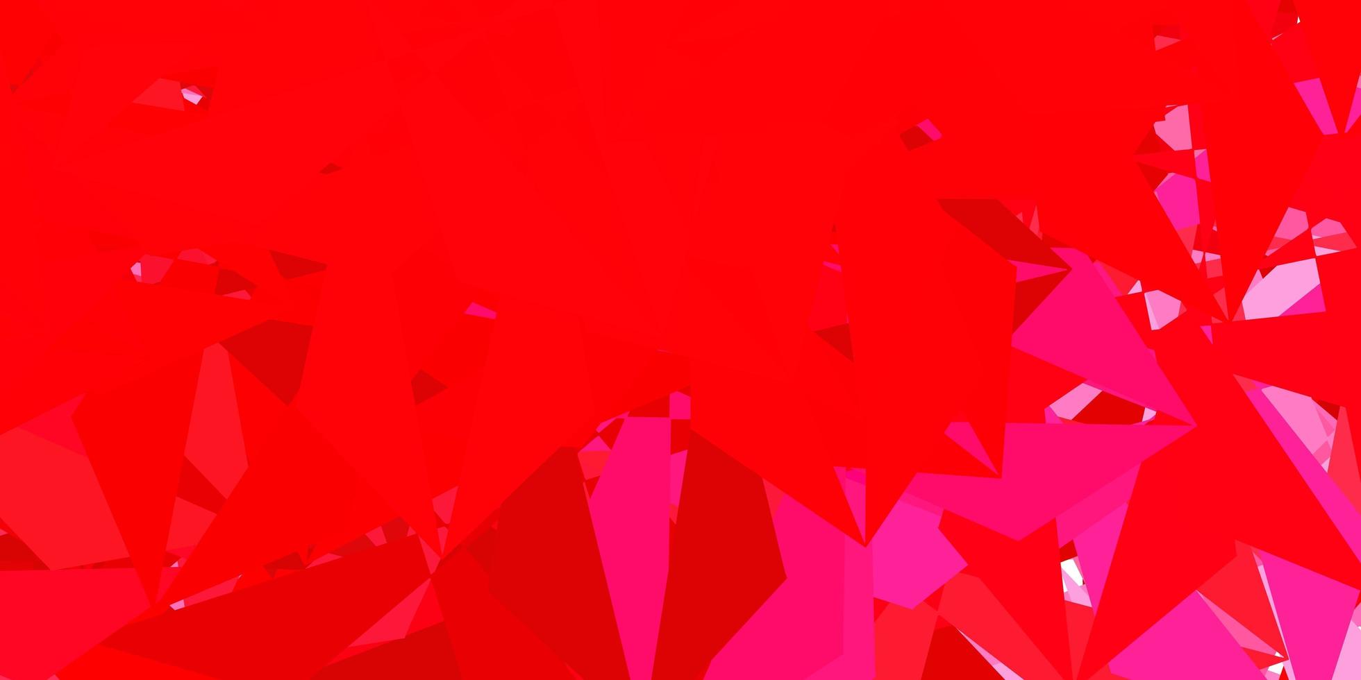 hellrosa, rote Vektor-Dreieck-Mosaik-Tapete. vektor
