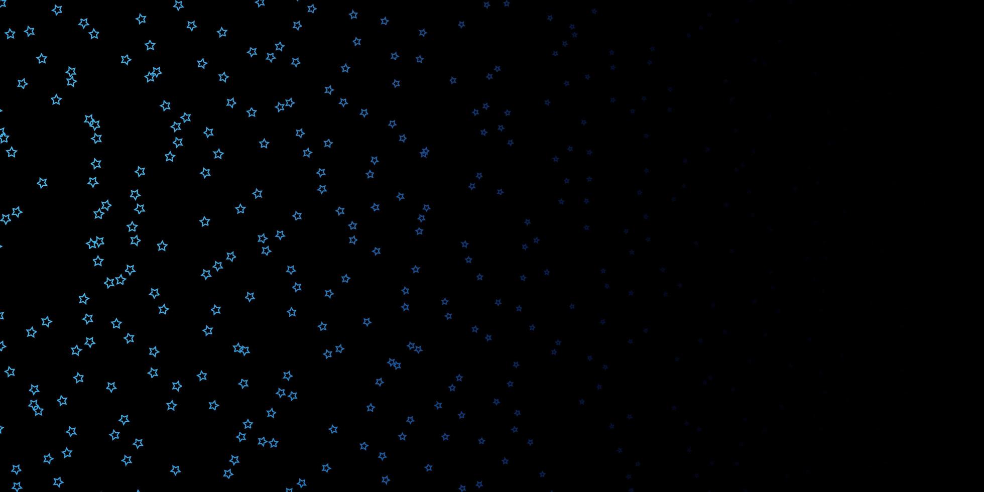 dunkelblaues Vektormuster mit abstrakten Sternen. vektor