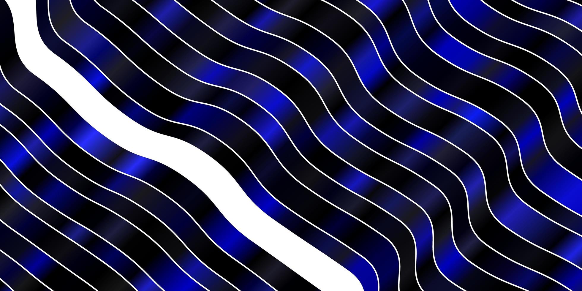 mörkblå vektorbakgrund med kurvor. vektor