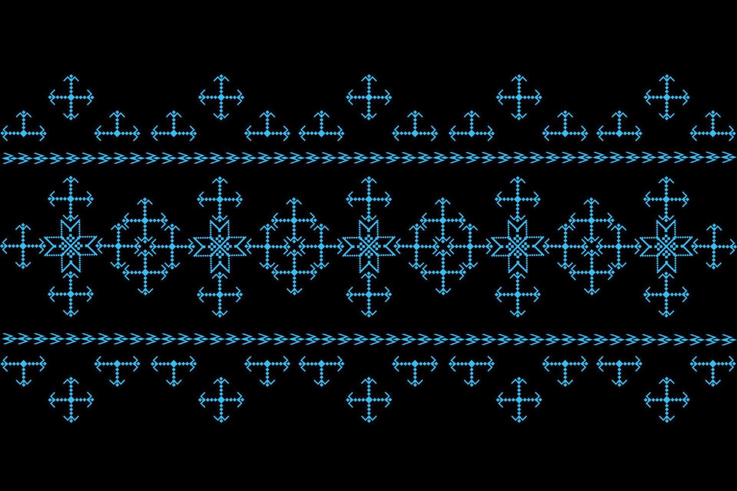 färgad geometrisk siffror av etnisk broderi. ukrainska mönster. etnisk prydnad. korsstygn. vektor illustration på en svart bakgrund.