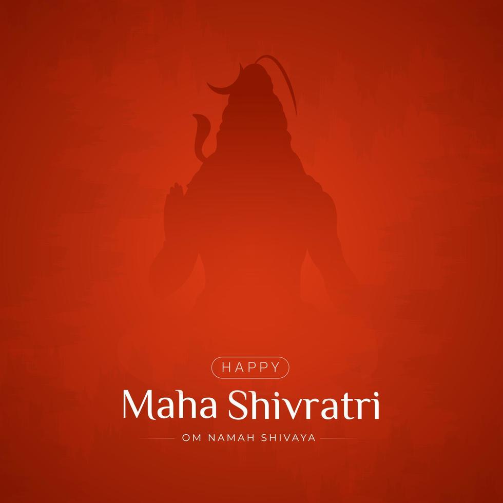 Lycklig maha shivaratri social media posta design vektor