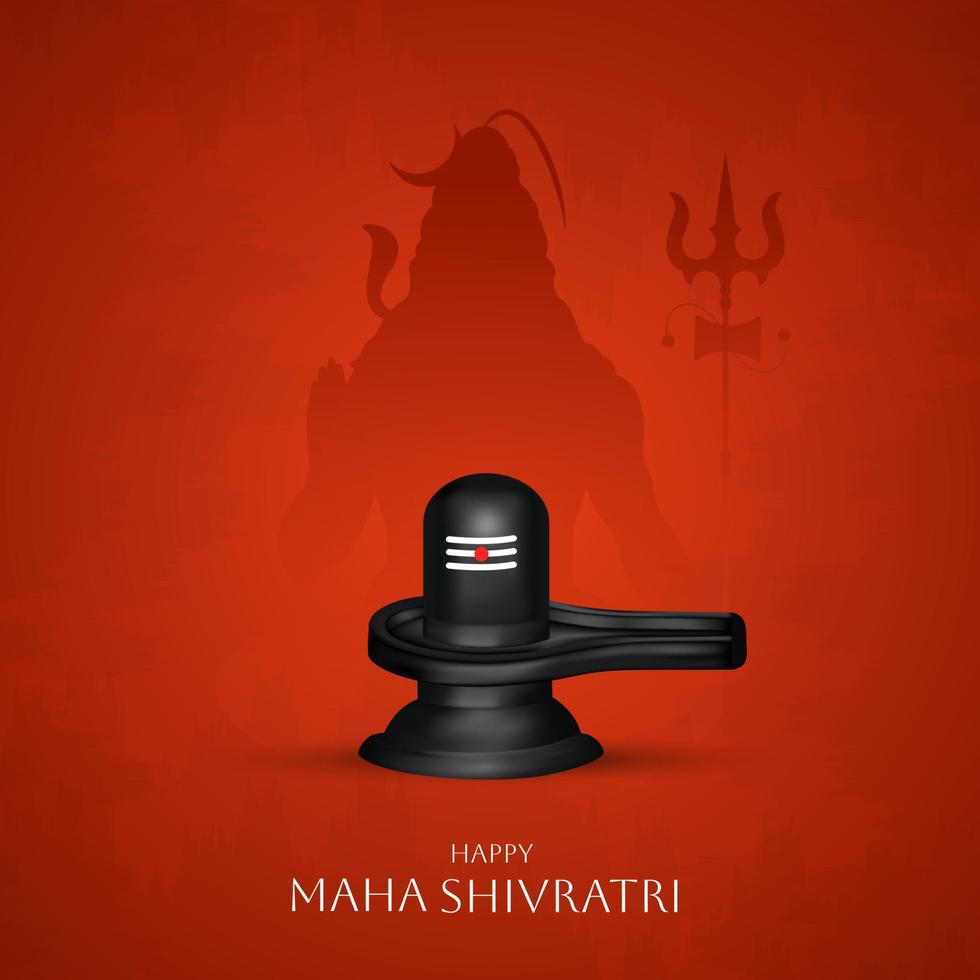 Lycklig maha shivaratri social media posta design vektor