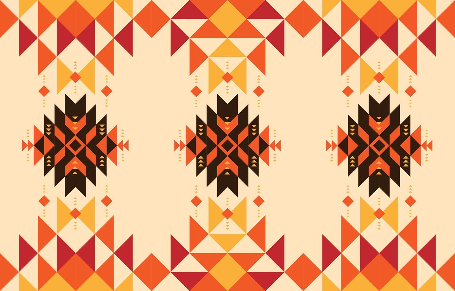 ethnisches indigenes geometrisches Muster. Geometrie Musterdesign. Design für indigenen Stil, Stoff, Boho, Teppich, Ikat, Tribal, Batik, Vektor, Illustration, Musterstil vektor