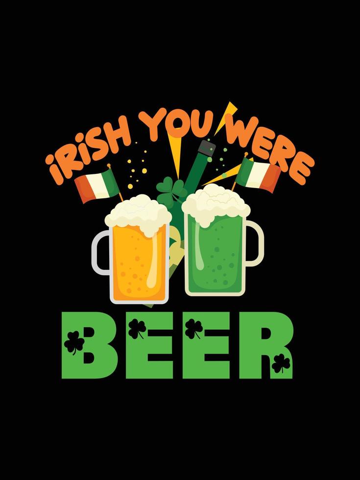 st. patrick's day typografie bunter irischer zitatvektorbeschriftungs-t-shirt-entwurf vektor