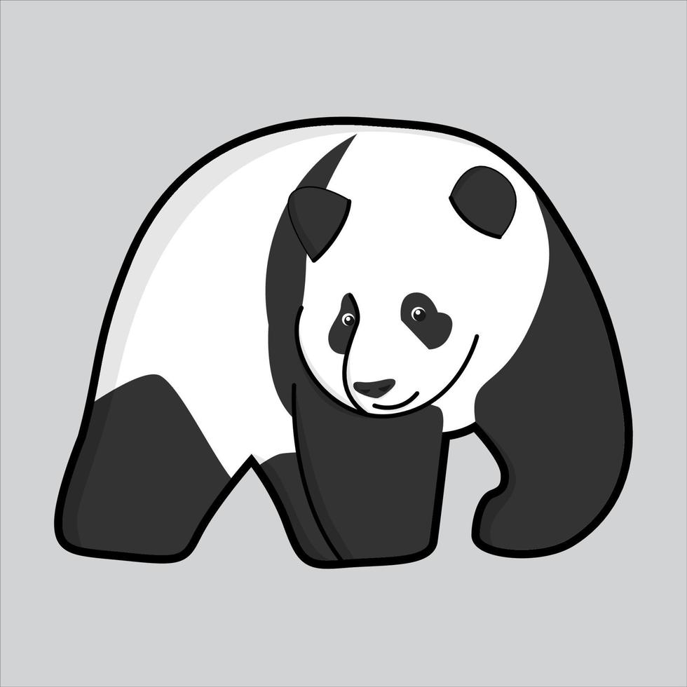 einfacher Panda-Vektor vektor