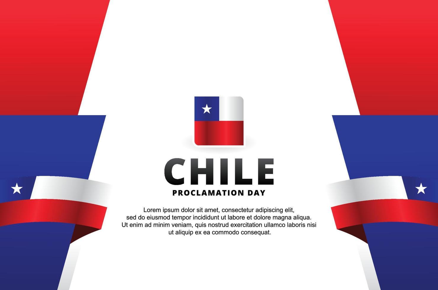 chile proklamationstag hintergrund für grußmoment vektor