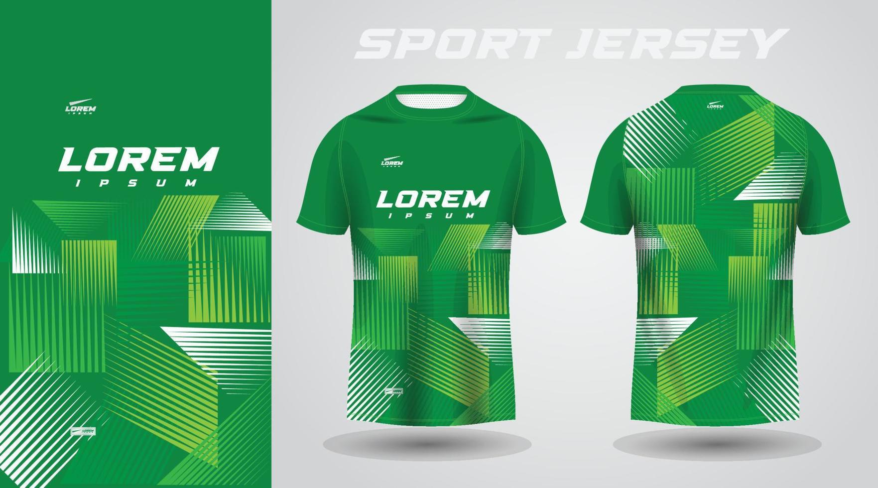 grön skjorta sport jersey design vektor